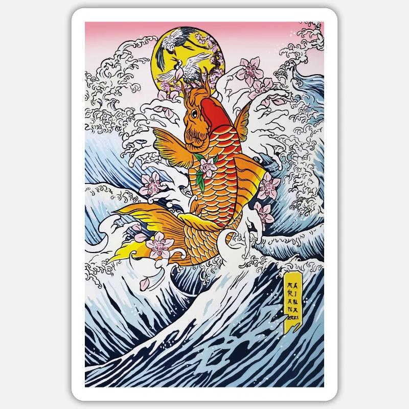 Koi fish Sticker size S (10 x 10 cm)