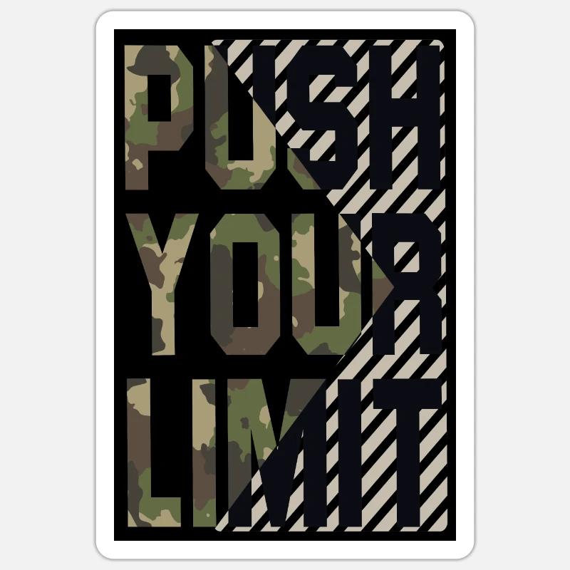repoussez vos limites - Sticker taille S (10 x 10 cm) - blanc mat