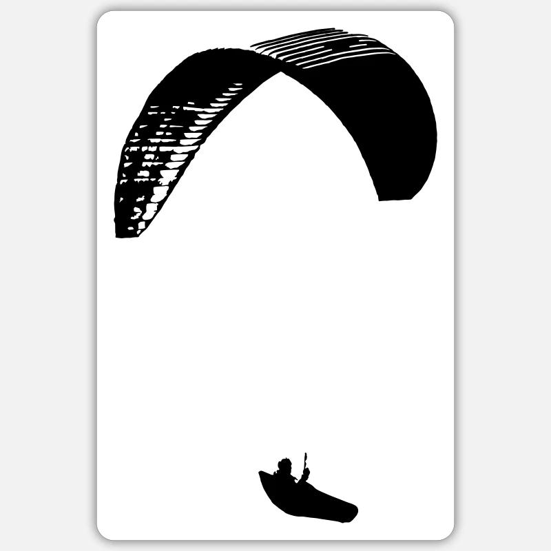Paraglider Paraglider Paraglider Vector - Sticker size S (10 x 10 cm) - white matte