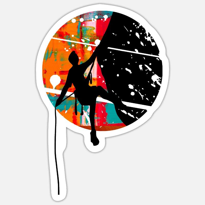 Escalade Temps Libre Cadeau Grimpeur Sticker taille S (10 x 10 cm)