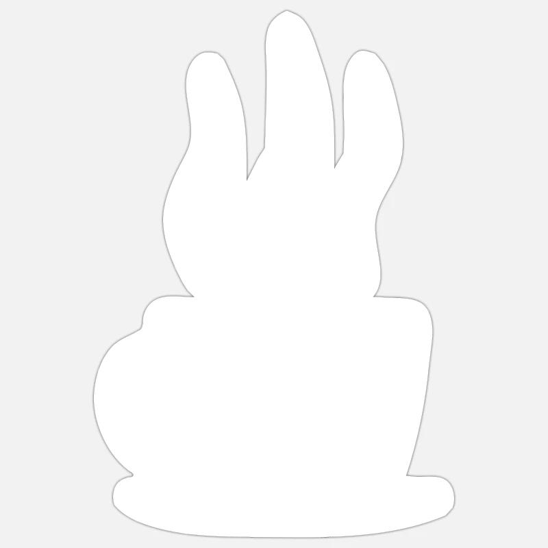 Kaffeetasse weiss - Sticker Größe S (10 x 10 cm) - Mattweiß
