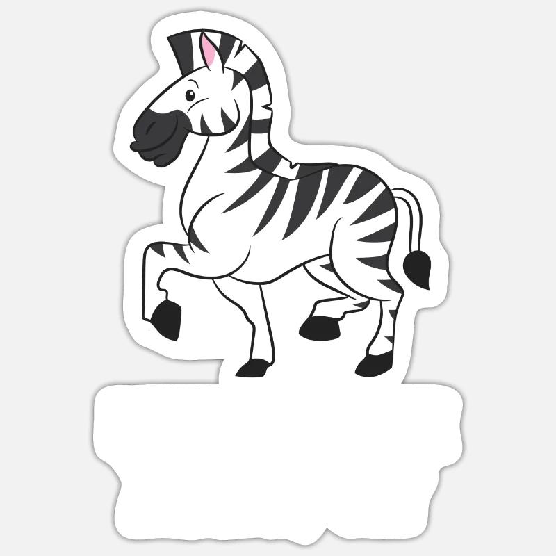 Zebra - I just really like zebras, ok - Sticker size S (10 x 10 cm) - white matte