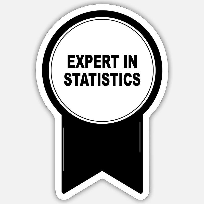 Expert in Statistics - Sticker size S (10 x 10 cm) - white matte