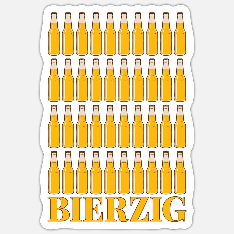 40. Geburtstag Bierflaschen Bierzig Bier Vierzig Sticker Größe S (10 x 10 cm)