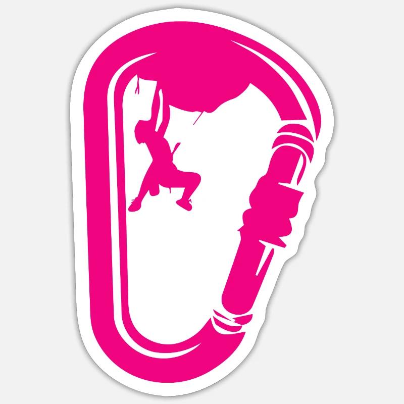 Bouldern Klettern Climbing - Sticker Größe S (10 x 10 cm) - Mattweiß