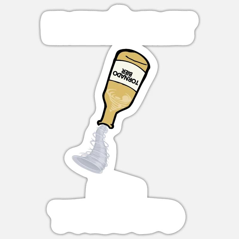 Entzündet den Tornado - Sticker Größe S (10 x 10 cm) - Mattweiß