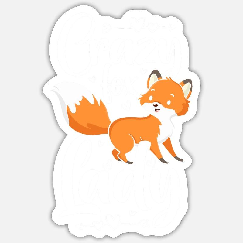 Renards renards - Sticker taille S (10 x 10 cm) - blanc mat