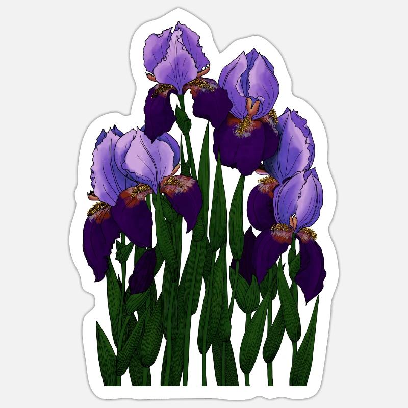 Irysy - Iris - Sticker taille S (10 x 10 cm) - blanc mat
