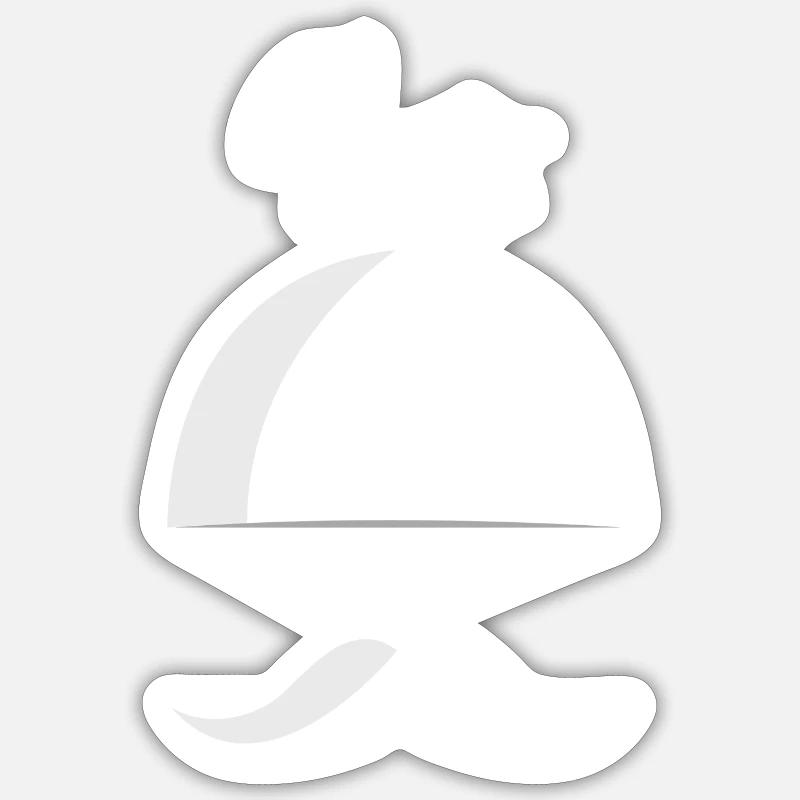 Shqip Plis - Sticker taille S (10 x 10 cm) - blanc mat