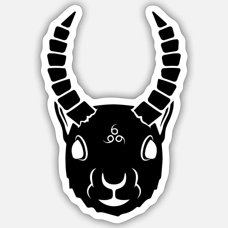 Dämonisches Eichhörnchen - Sticker Größe S (10 x 10 cm) - Mattweiß