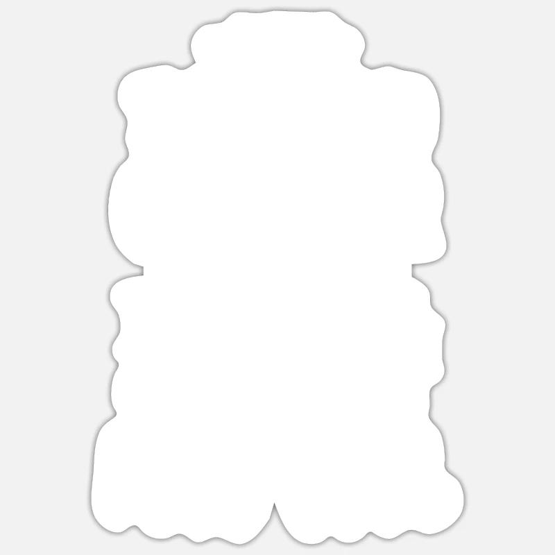 Tonton Chasseur Cool - Sticker taille S (10 x 10 cm) - blanc mat