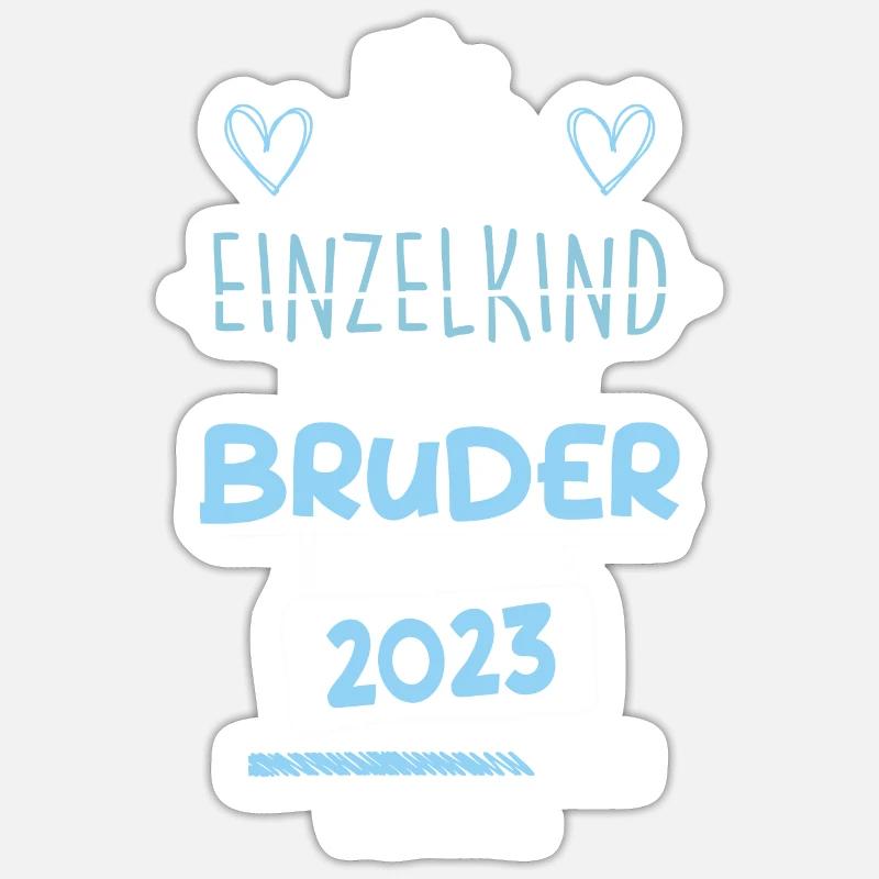 Großer Bruder 2023 Traktor - Sticker Größe S (10 x 10 cm) - Mattweiß