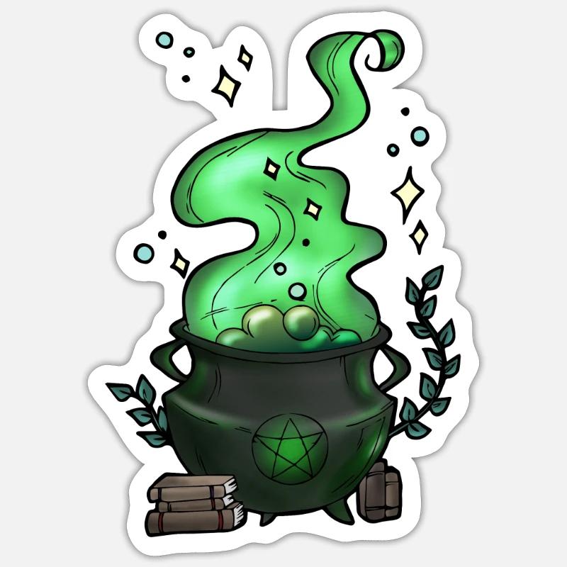 Chaudron de sorcière original Sticker taille S (10 x 10 cm)