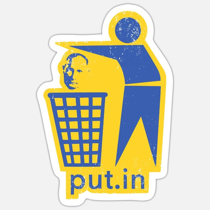 put.in - Peace Ukraine - Sticker size S (10 x 10 cm) - white matte
