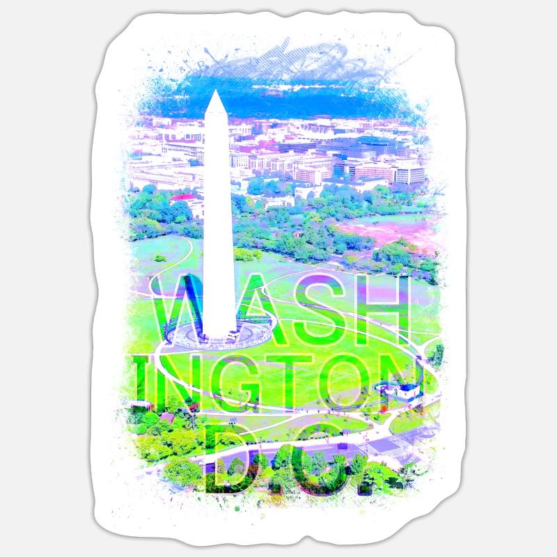 Monument - Sticker size S (10 x 10 cm) - white matte