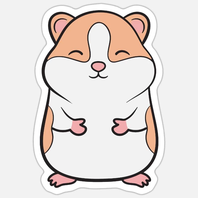 Hamster - Sticker size S (10 x 10 cm) - white matte