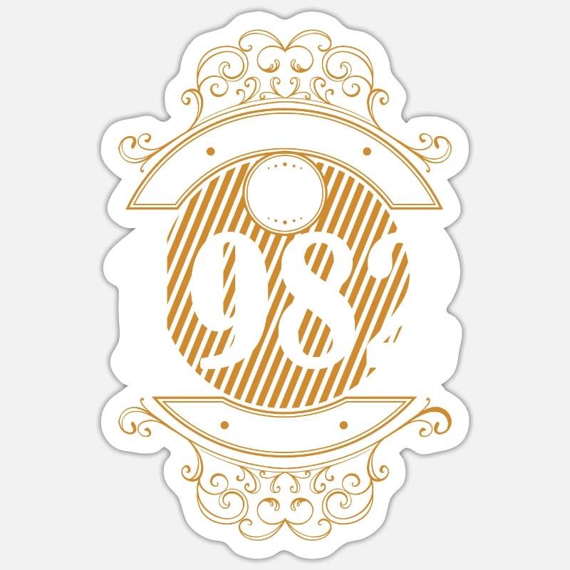 1982 Édition Limitée 40e Anniversaire Jeunes Filles - Sticker taille S (10 x 10 cm) - blanc mat