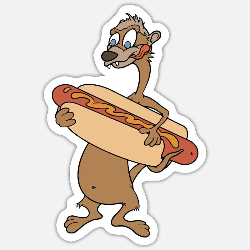 Sausage snack Sticker size S (10 x 10 cm)