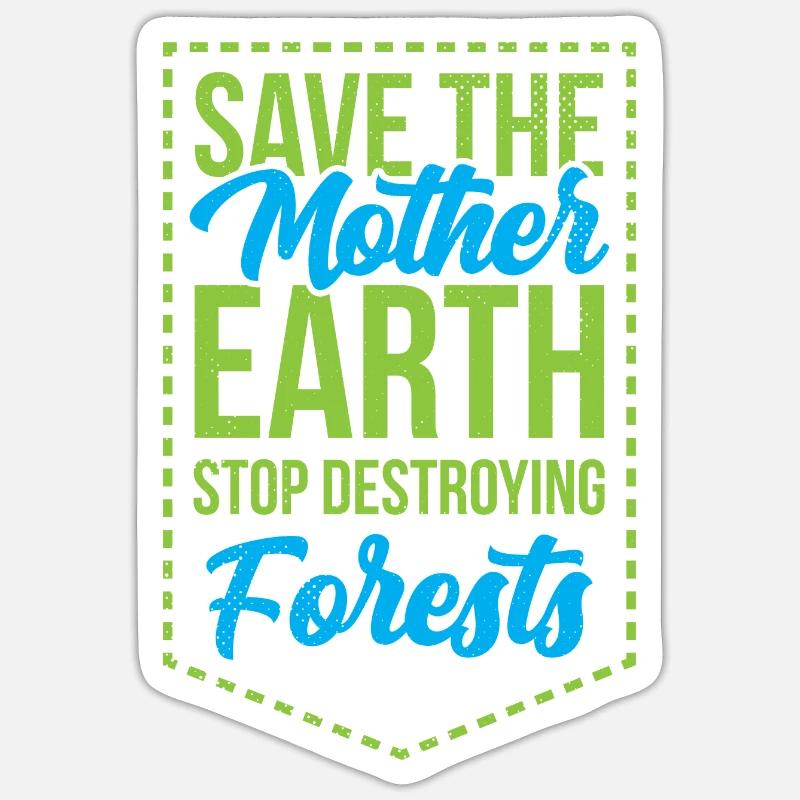 Rettet das Mutter-Erde-Geschenk zum Klimawandel - Sticker Größe S (10 x 10 cm) - Mattweiß