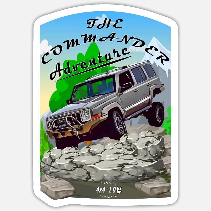 Aventure Commaner - Sticker taille S (10 x 10 cm) - blanc mat