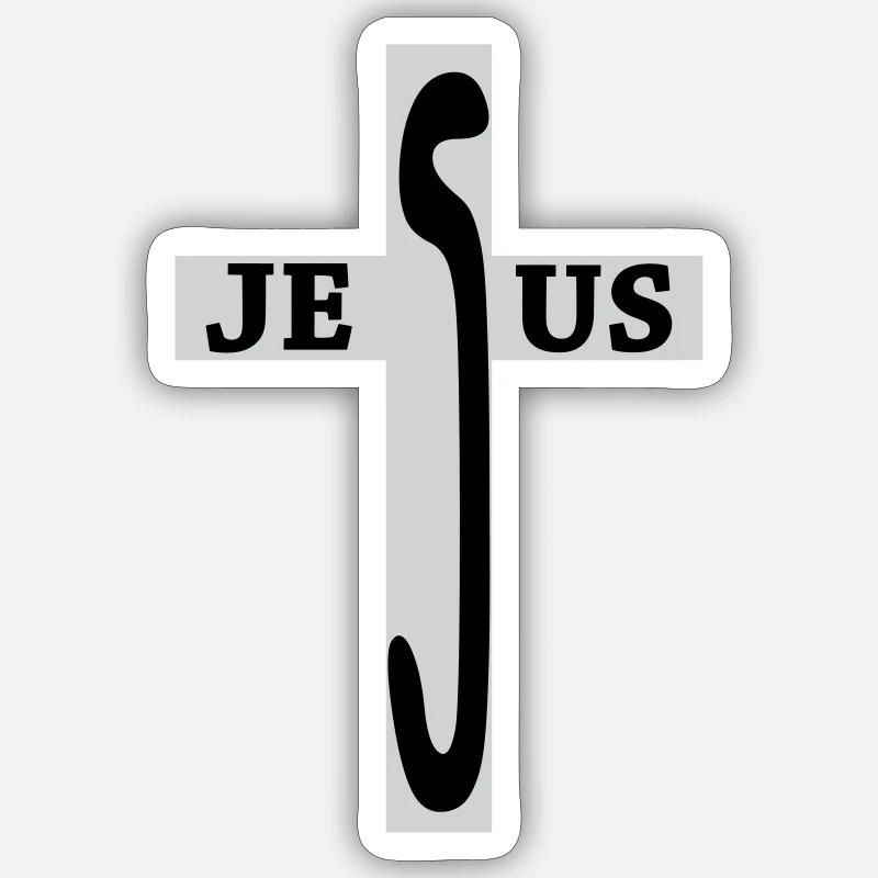 Jesus / Christianity / Catholic - Sticker size S (10 x 10 cm) - white matte