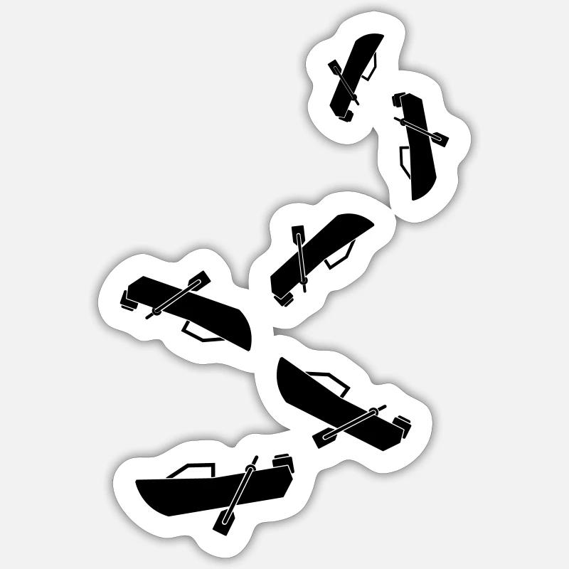 boot Symbol Silhouette - Sticker Größe S (10 x 10 cm) - Mattweiß