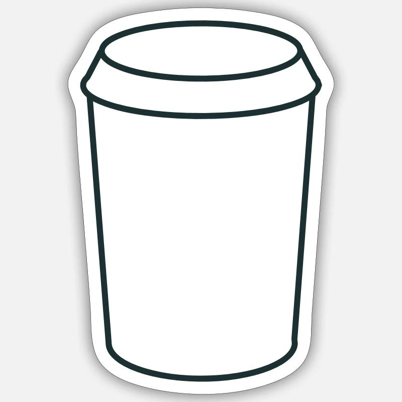 basic coffee cup Sticker size S (10 x 10 cm)
