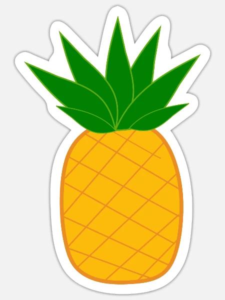 Ananas minimal Geschenk  - Sticker Größe S (10 x 10 cm) - Mattweiß