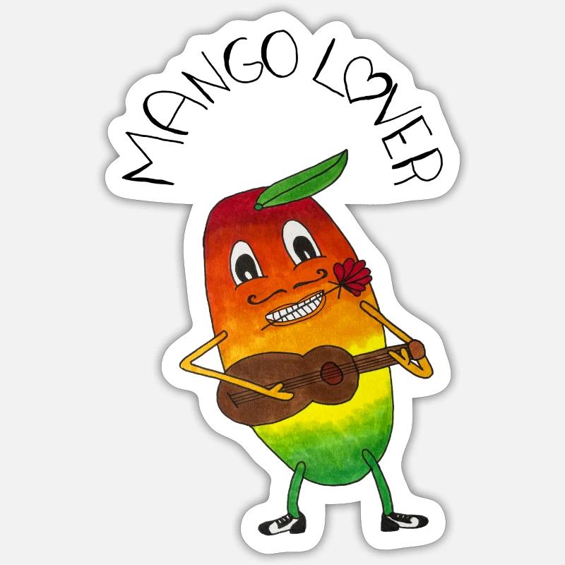 MangoLover - Sticker taille S (10 x 10 cm) - blanc mat