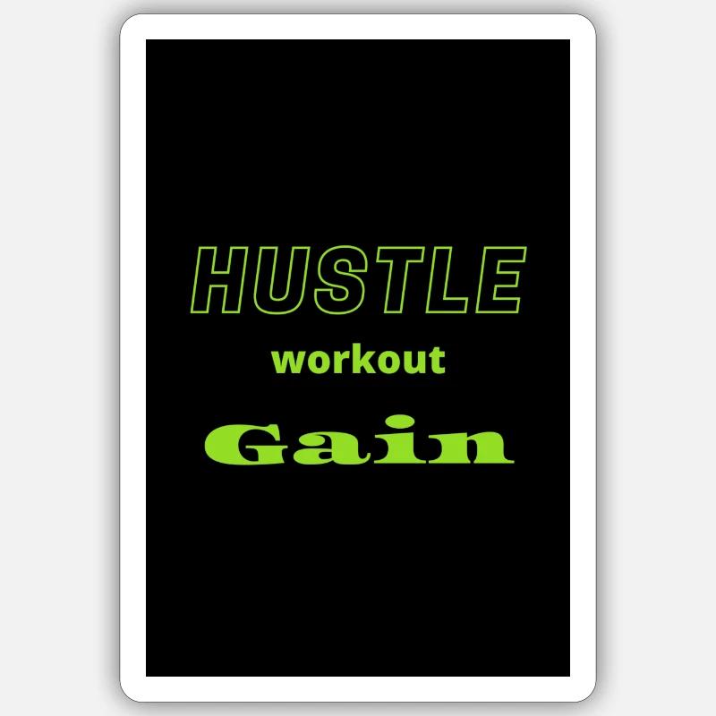 hustle - Sticker Größe S (10 x 10 cm) - Mattweiß