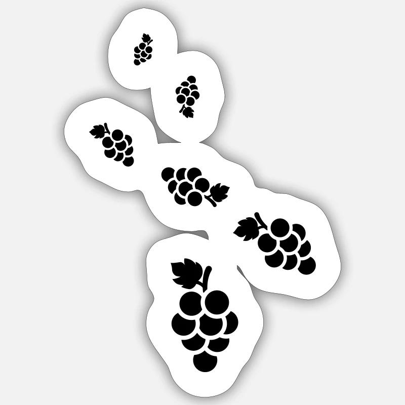 weintrauben Sticker Größe S (10 x 10 cm)