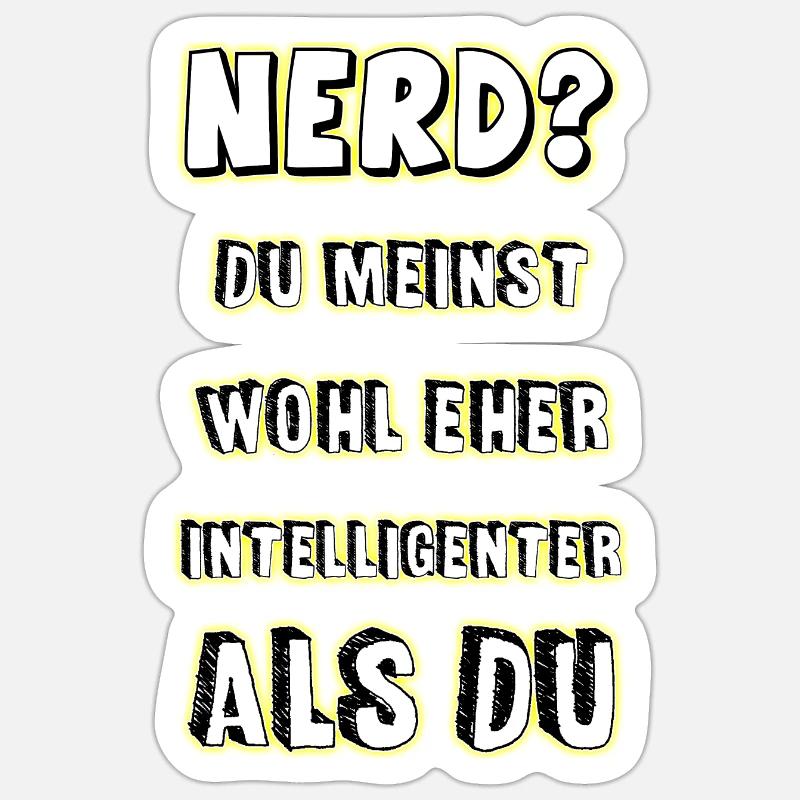 Nerd Sticker Größe S (10 x 10 cm)