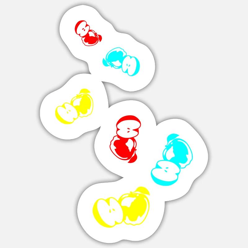 Vitamines de l’icône Apple - Sticker taille S (10 x 10 cm) - blanc mat