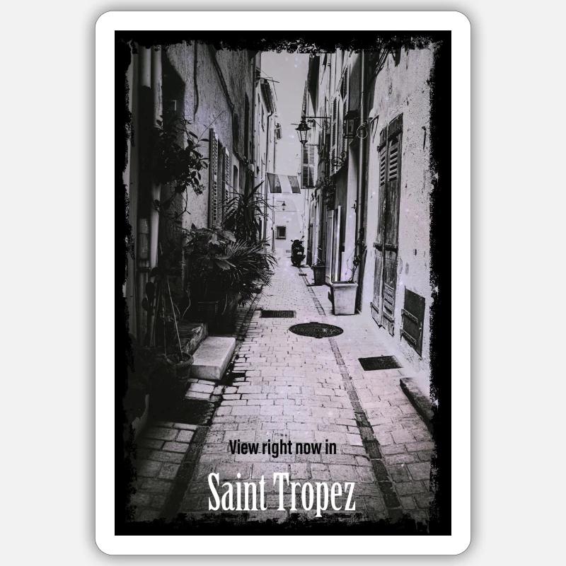 View St.Tropez - Sticker size S (10 x 10 cm) - white matte