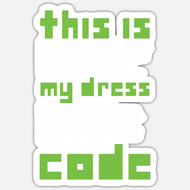 This is my Dress Coder Coder Programming Sticker size S (10 x 10 cm)