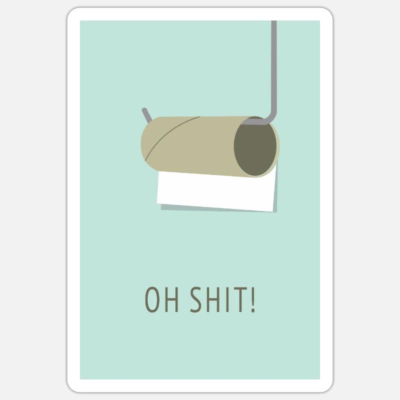 Oh merde! Sticker taille S (10 x 10 cm)