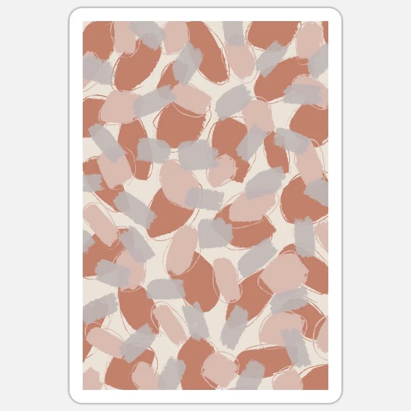 Beige Stokes Pattern Sticker size S (10 x 10 cm)