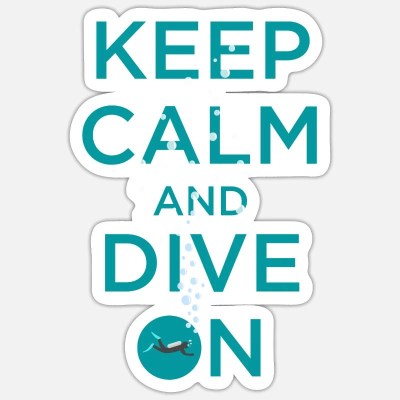 RUHE BEWAHREN UND WEITERTAUCHEN Sticker Größe S (10 x 10 cm)