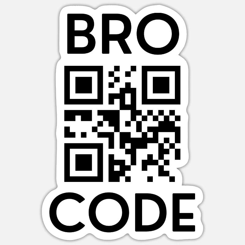 Funny Bro code - Sticker size S (10 x 10 cm) - white matte