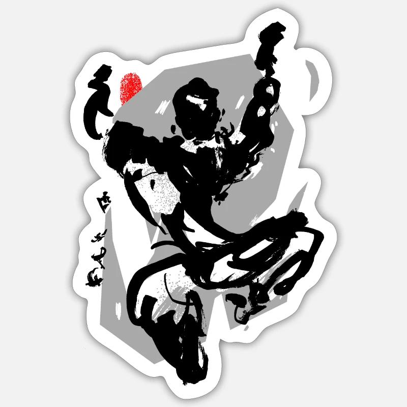 Kungfu - Sticker size S (10 x 10 cm) - white matte