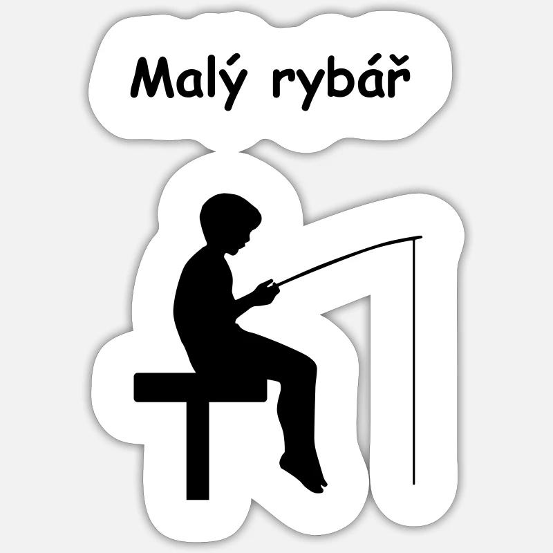 Nachwuchsangler, CZ - Sticker Größe S (10 x 10 cm) - Mattweiß