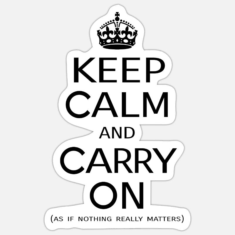 Keep calm [noir] Sticker taille S (10 x 10 cm)