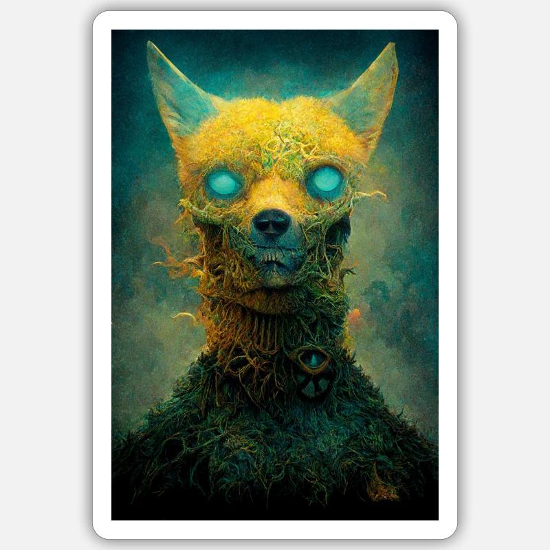 Radioactive dog Sticker size S (10 x 10 cm)