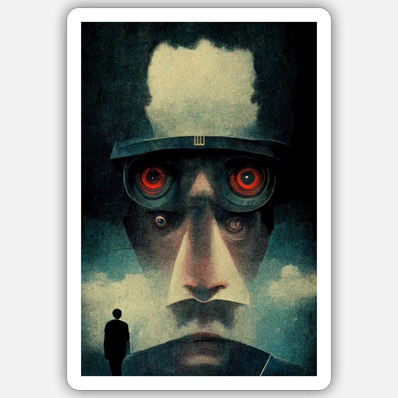 Conception Orwell Sticker taille S (10 x 10 cm)