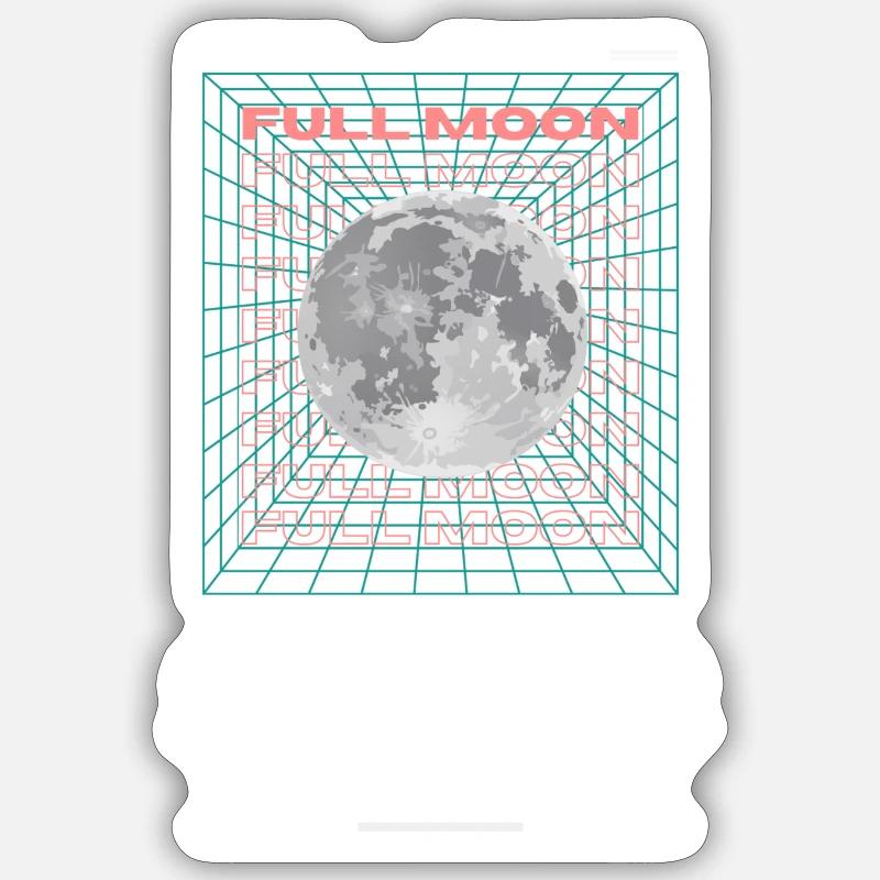 Conception de la Lune Sticker taille S (10 x 10 cm)