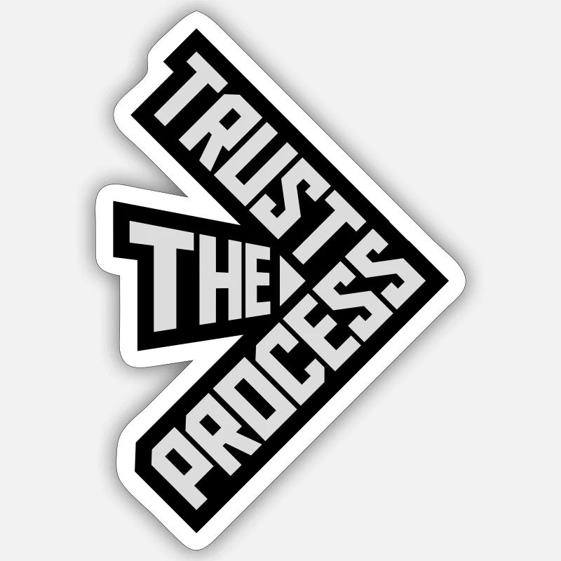 faire confiance au processus Devis - Sticker taille S (10 x 10 cm) - blanc mat
