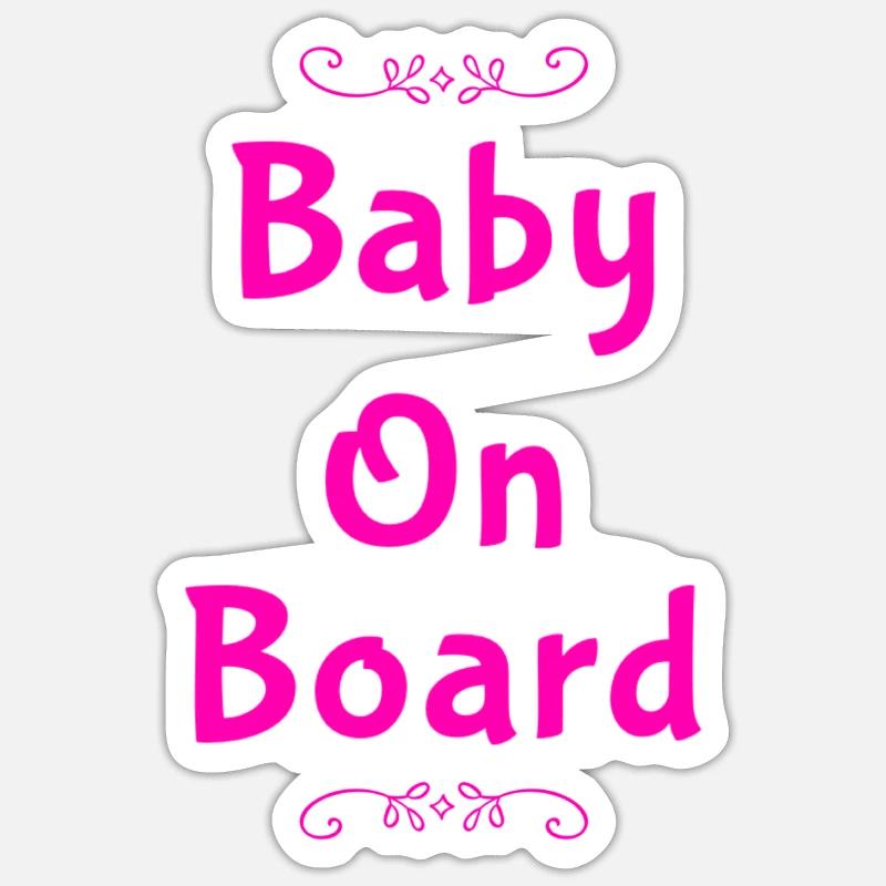 Bébé à bord - Sticker taille S (10 x 10 cm) - blanc mat