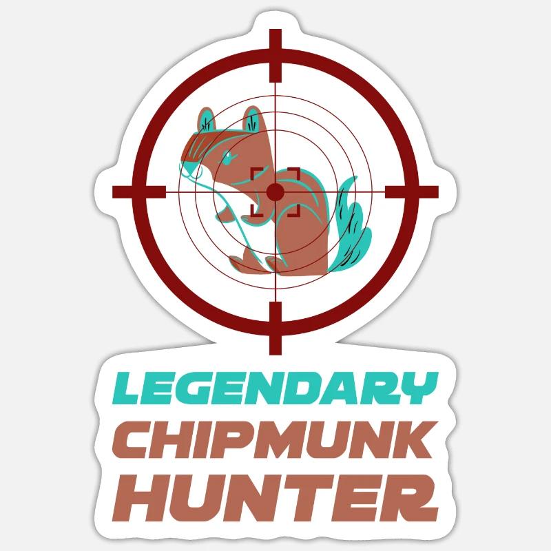 Jäger Squirrel Eichhörnchen Geschenk Sticker Größe S (10 x 10 cm)