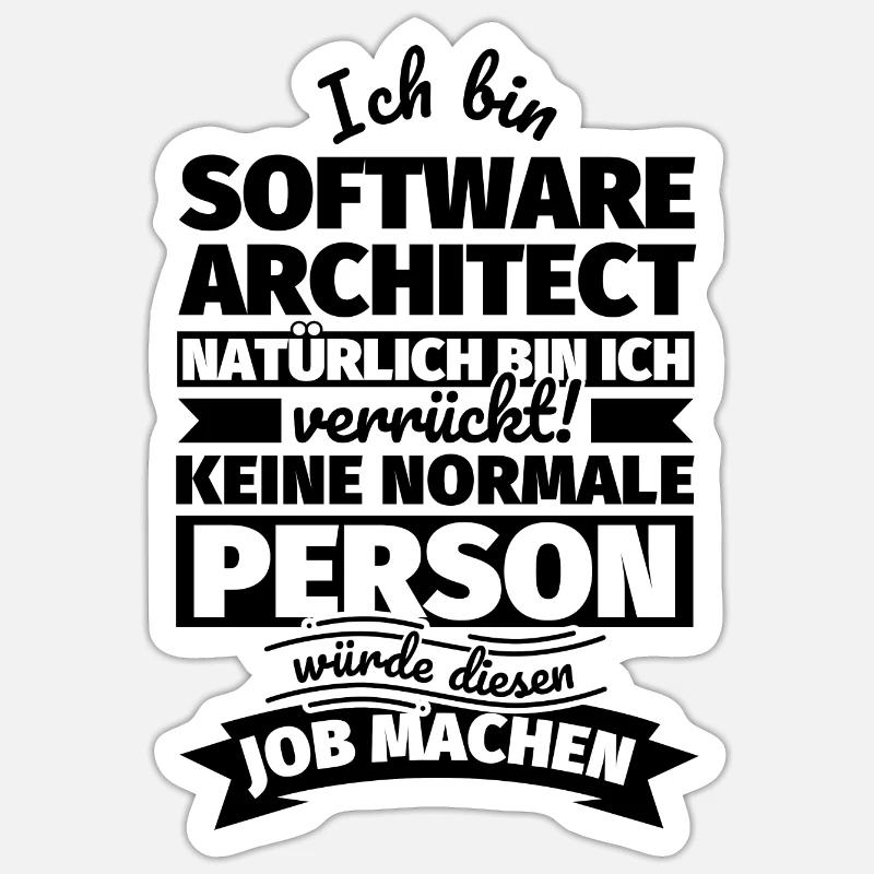Software Architect Geschenke Sticker Größe S (10 x 10 cm)
