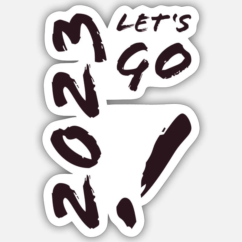 2023 LET‘S GO! - Sticker Größe S (10 x 10 cm) - Mattweiß